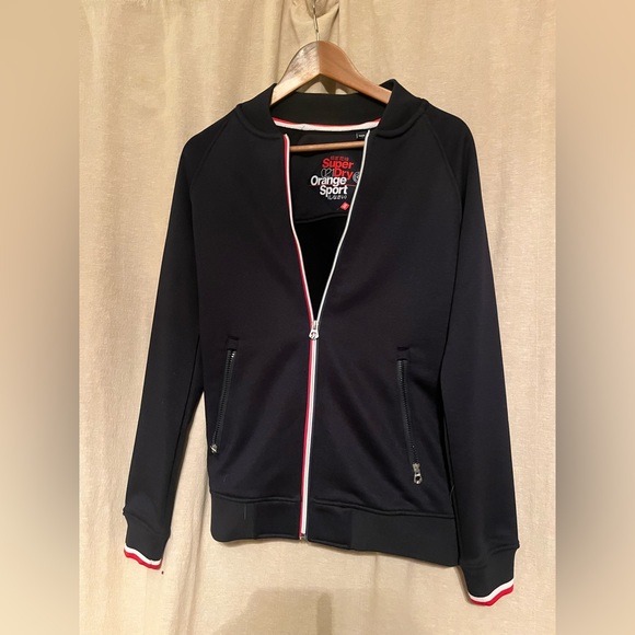 SuperDry Orange label zip up men’s sport sweatshirt size small - Picture 3 of 6